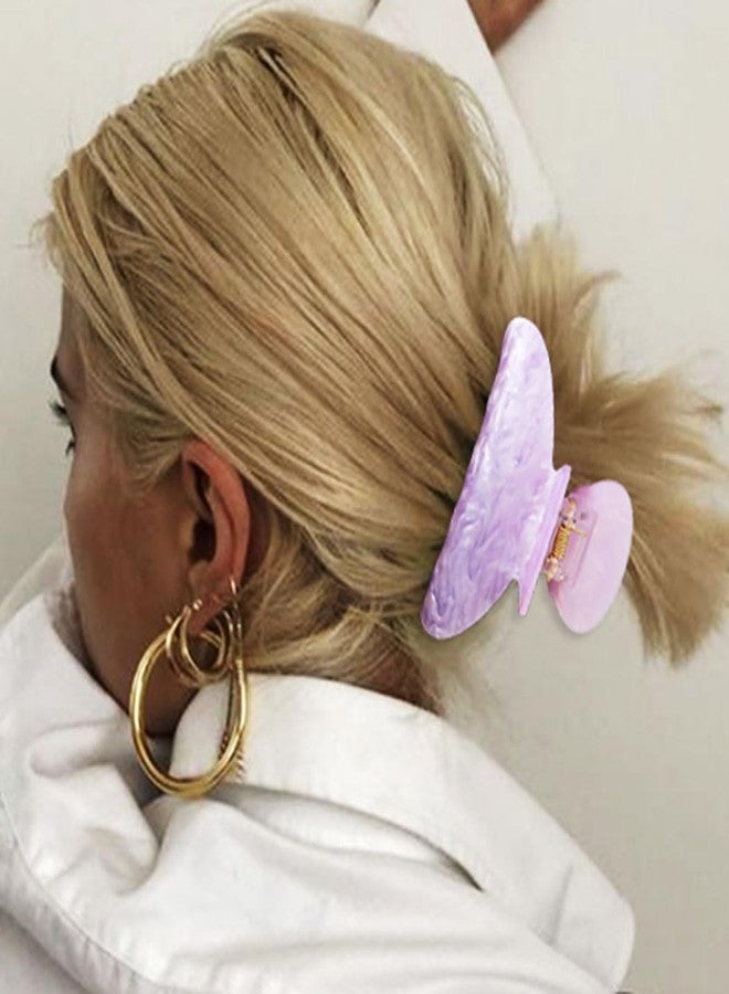 Gortin Acrylic Claw Clips Medium Hair Clips Nonslip Hair Claw for Thick Hair Fancy Hair Accessories for Women (D-Purple+Orange, Free size) - Image 5